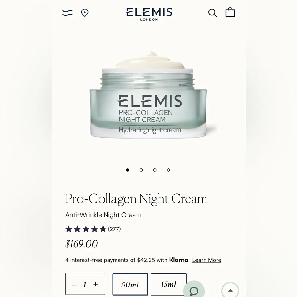 NIB NEW Elemis Pro-Collagen Night Cream 50 ml Anti-Wrinkle Hydrating Nig…